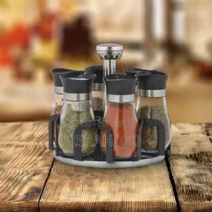 6 Spice Seasoning Jars With Lids