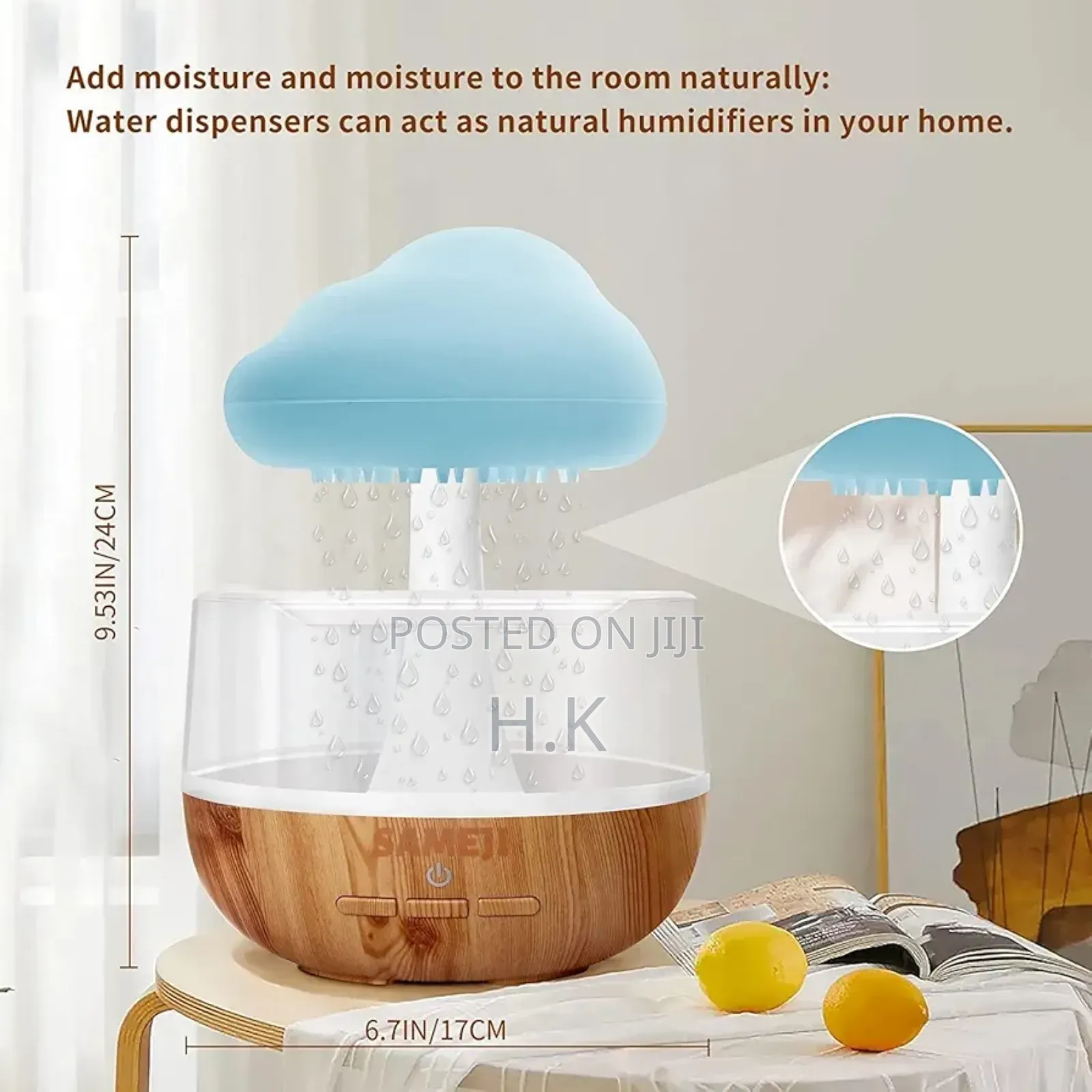 Xo Hf10 Raining Clouds Colorful Lights Humidifier