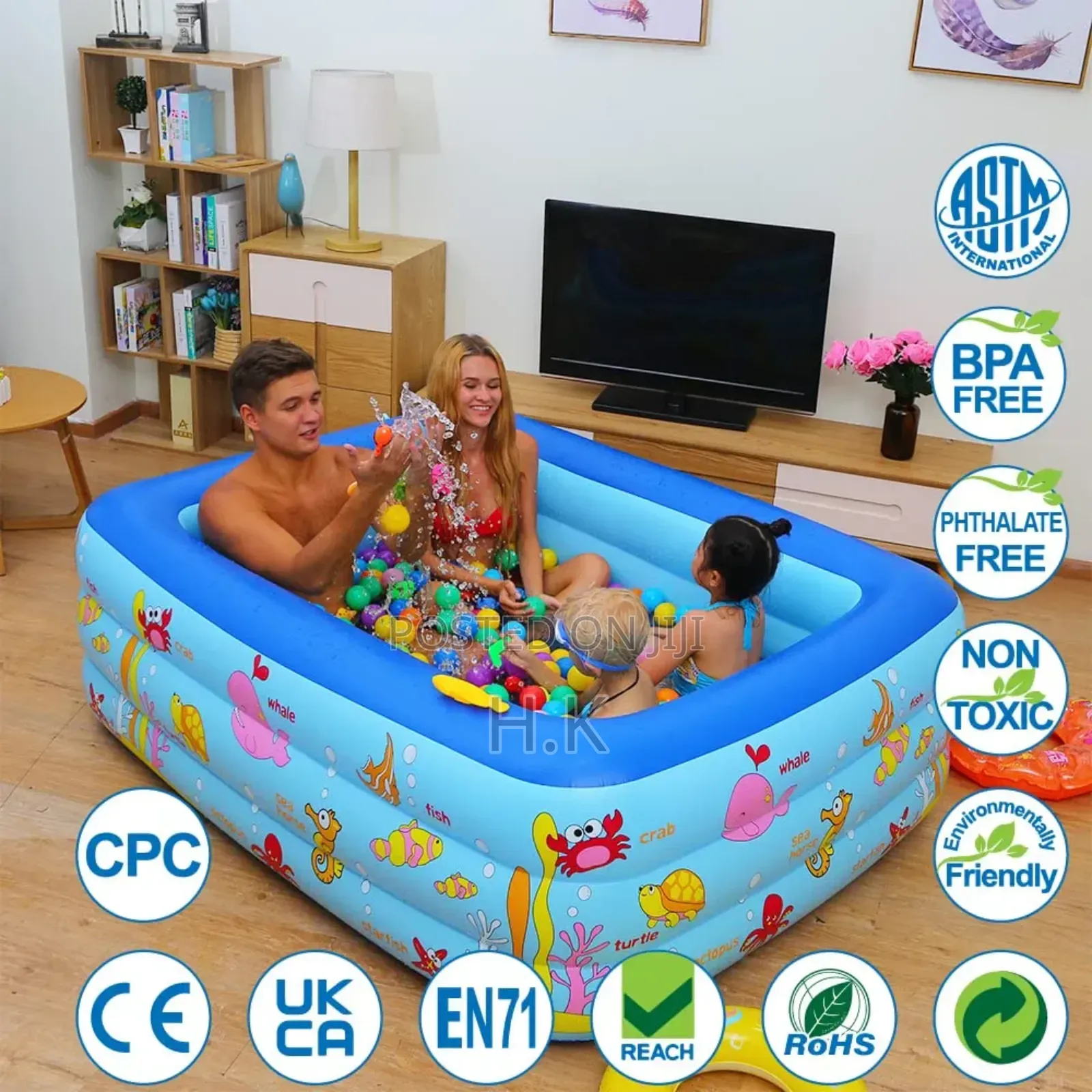 Yoyo Baby Square Inflatable Pool