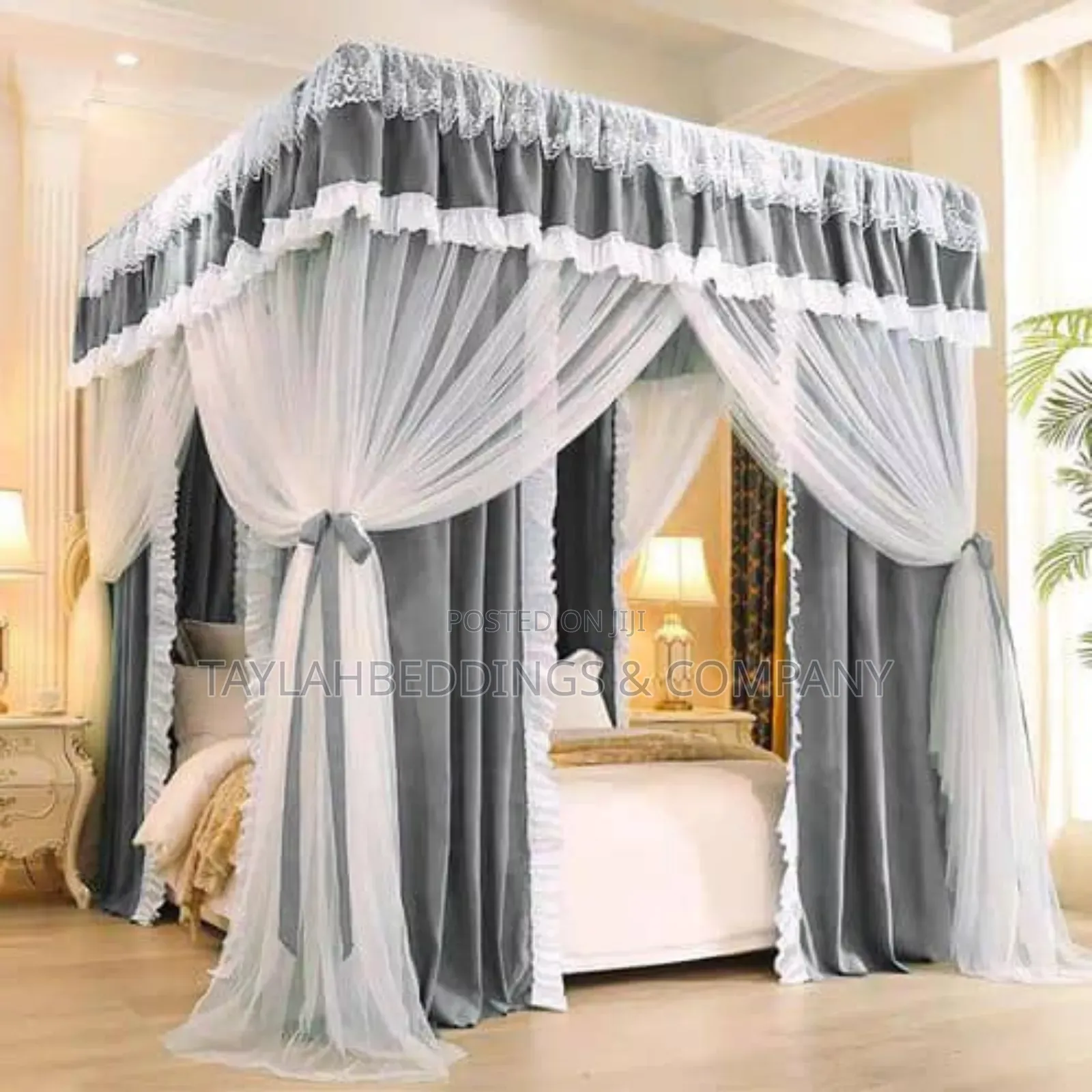 Prince Style Mosquito Net Canopy Curtains With Support