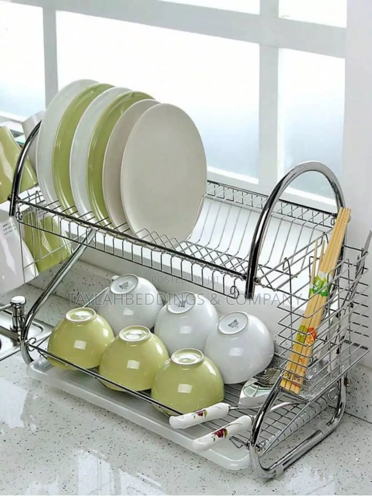 Kitchen Drying Rack 2tier Strainer Holder Stainless Steel