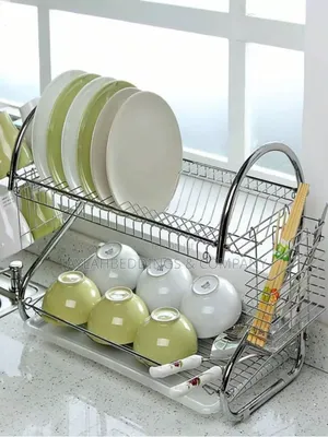 Kitchen Drying Rack 2tier Strainer Holder Stainless Steel