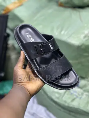 Original Men’S Dior Double Strap Leather Sandals