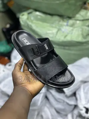 Original Men’S Dior Double Strap Leather Sandals