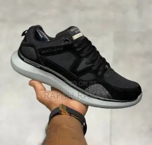 Original Black/Gray Skechers Quantum Flex Running Sneakers