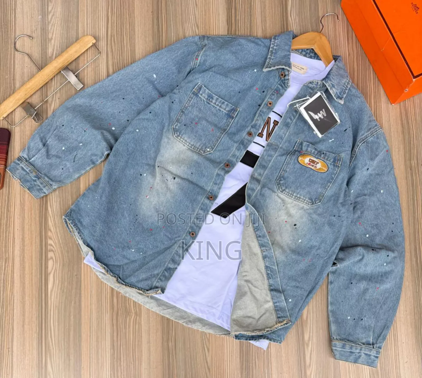 Draped Jean Shirt