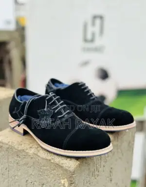Original Black Suede Franco Banetti Lace Up Oxfords