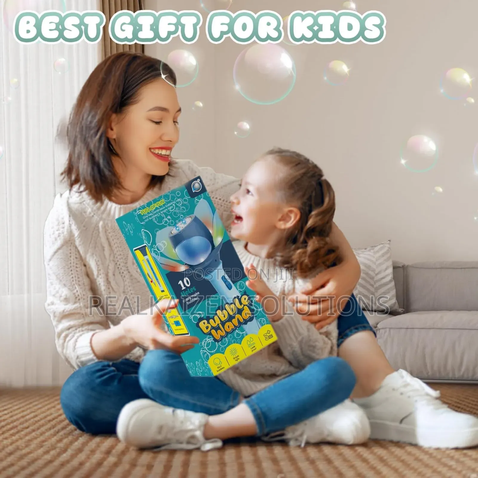 Automatic Rechargeable Kids Handheld Lotus Bubble Wand