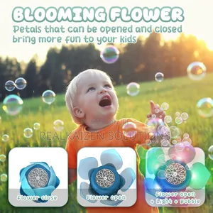 Automatic Rechargeable Kids Handheld Lotus Bubble Wand