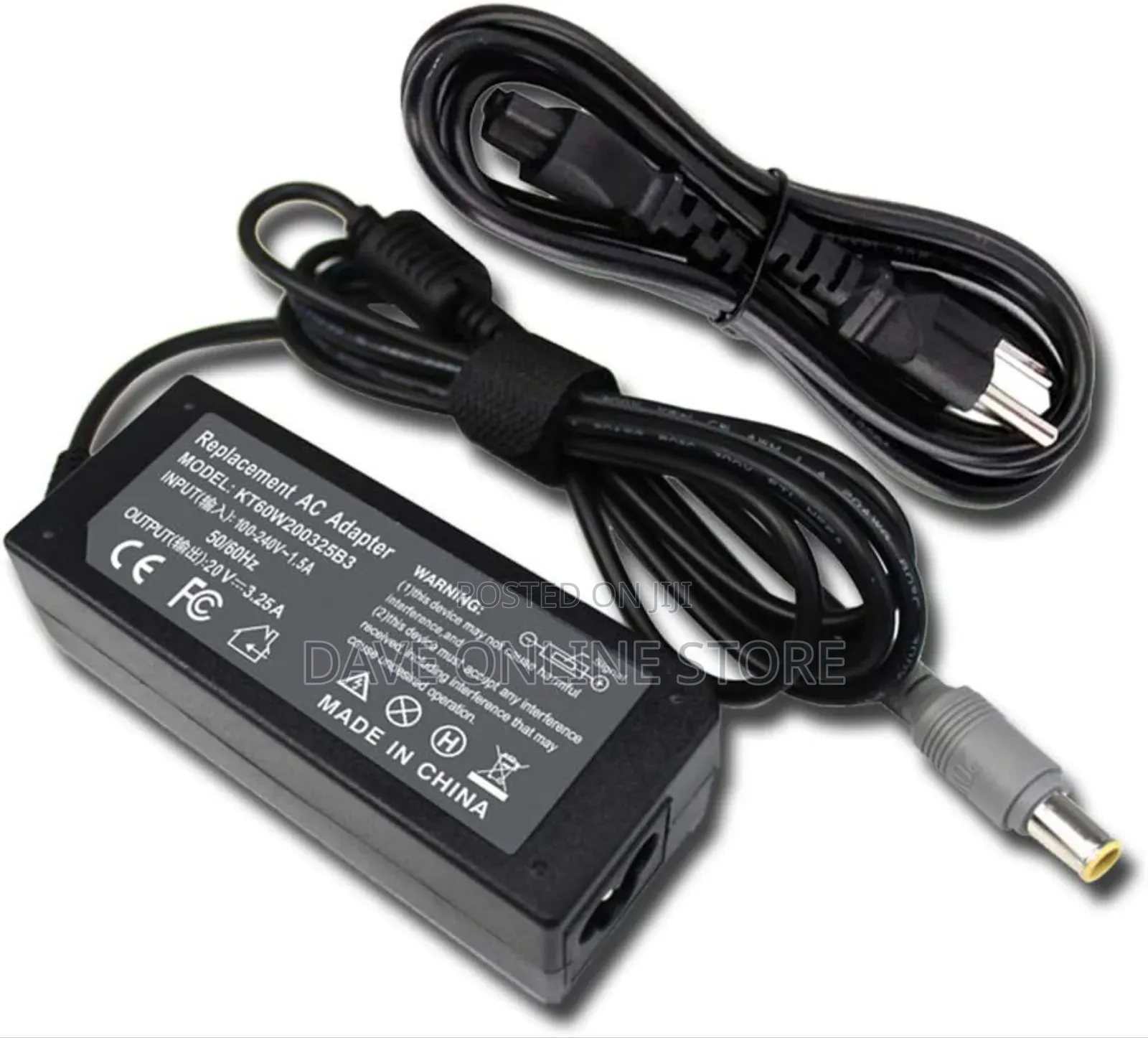 Lenovo Laptop Charger- Round Pin