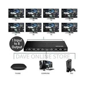 8 Port 1 in 8 Out 1x8 Hdmi Splitter Audio Video