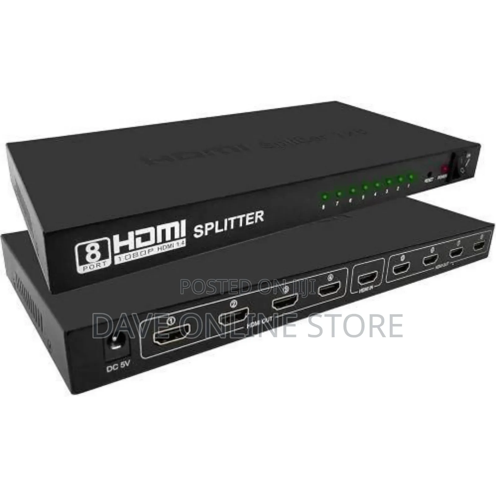 8 Port 1 in 8 Out 1x8 Hdmi Splitter Audio Video