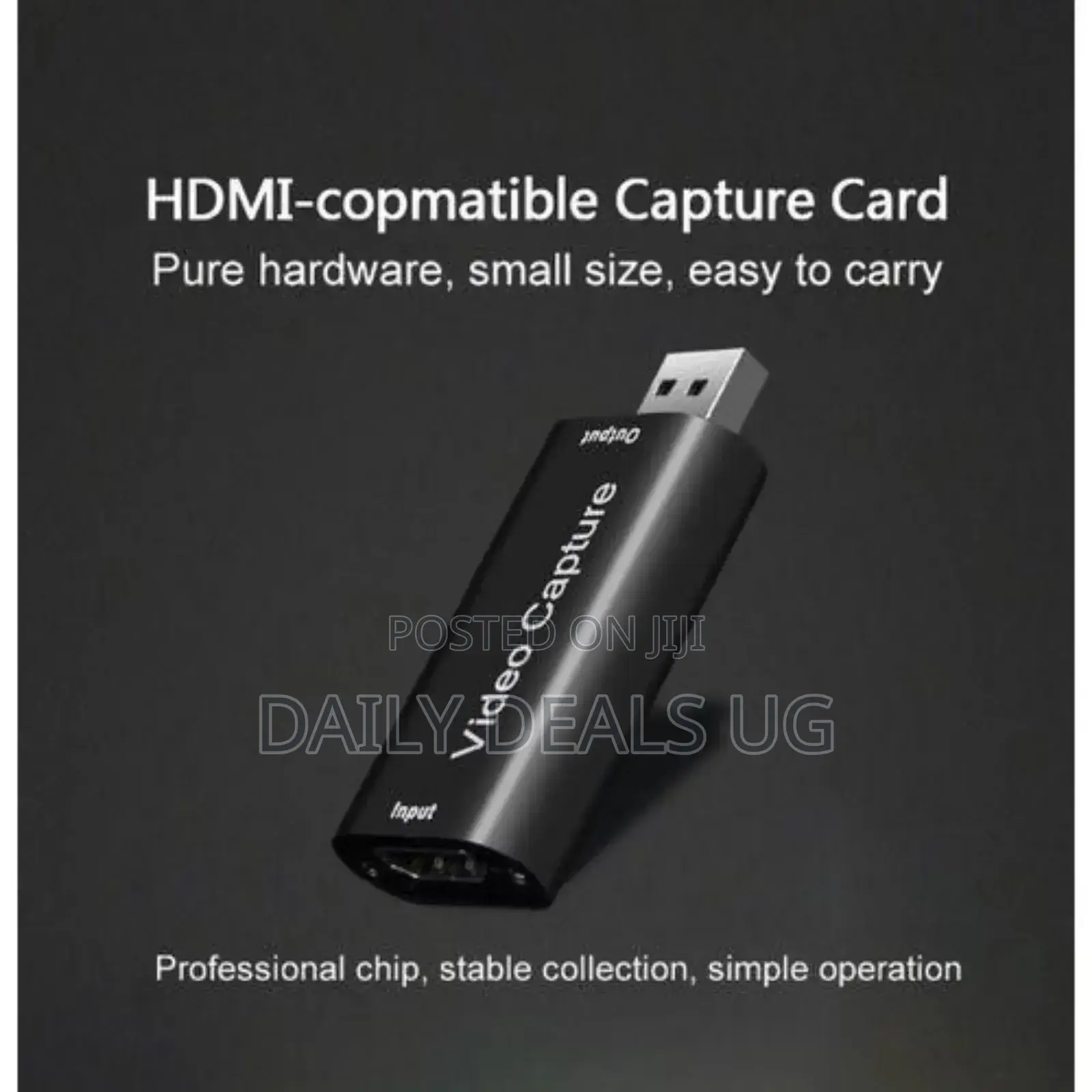 Mini Hd 1080p Hdmi-Compatible Video Capture Card - Black