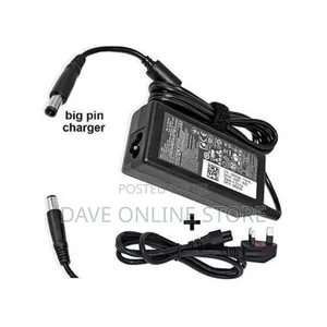 Dell Laptop, Big Pin Charger : 19.5v, 3.34a 65w - Black