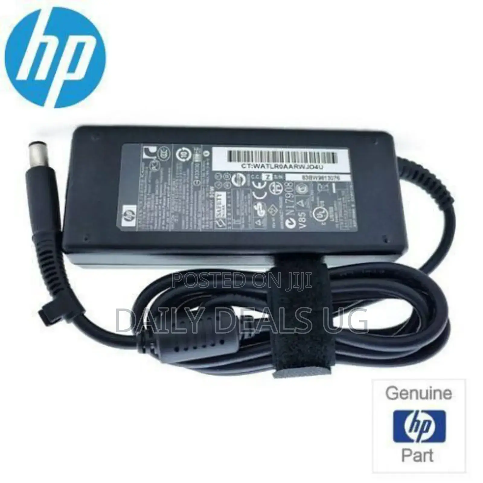 Hp Laptop Charger Big Pin With Power Cable Adapter-Black