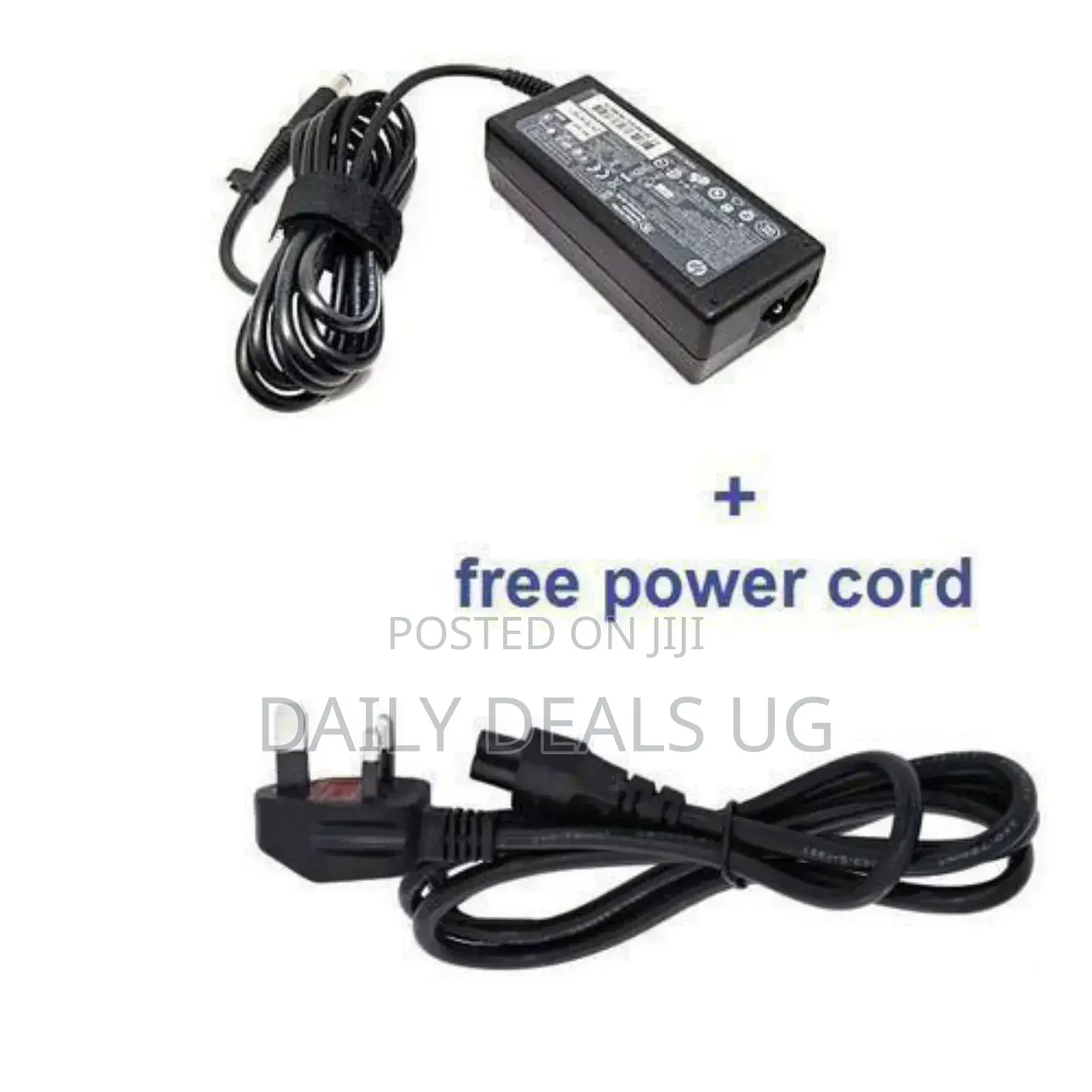 Hp Laptop Charger Big Pin With Power Cable Adapter-Black
