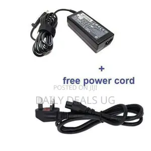 Hp Laptop Charger Big Pin With Power Cable Adapter-Black