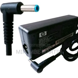 Hp Genuine Adapter Blue Pin Charger With Power Cable - Black