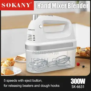 .Sokany Table Stand 5 Speed Hand Mixer With Box Electric