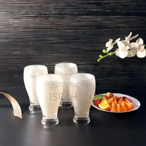 Juice Tumbler Cups and 1 Piece Jug Water Set- White