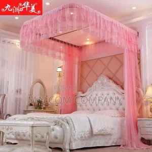 Two Stand Pink Mosquito Net