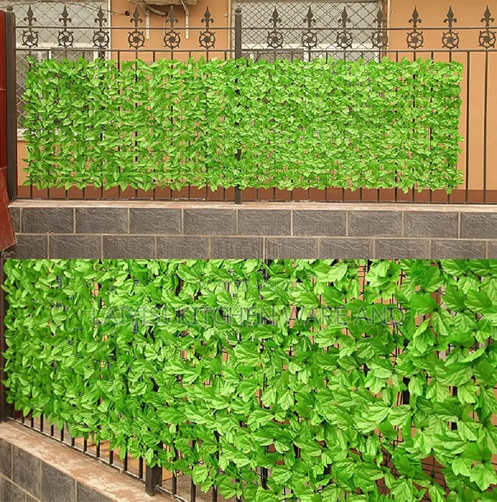 3metres Length Artificial Green Leaf Privacy Fence Screen