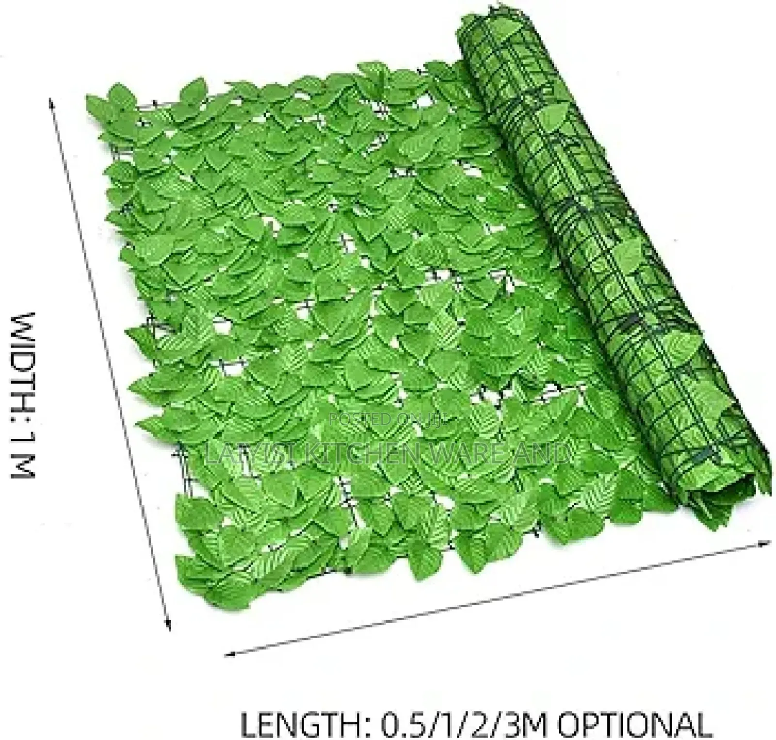 3metres Length Artificial Green Leaf Privacy Fence Screen