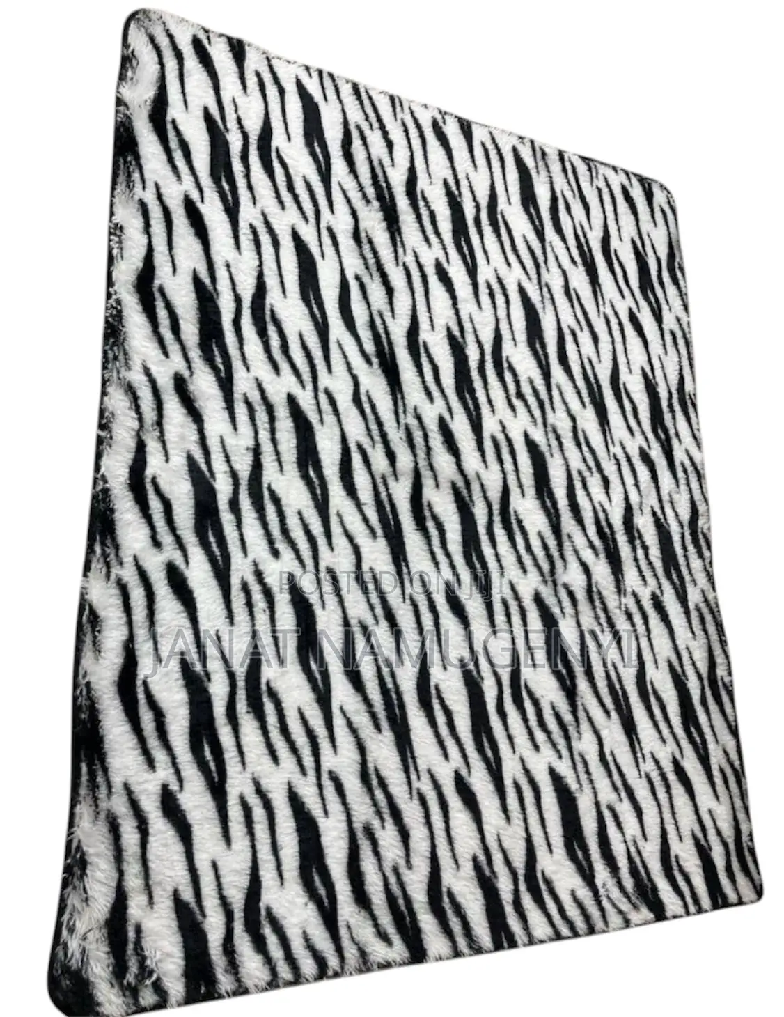 Black and White Fur Carpet Available