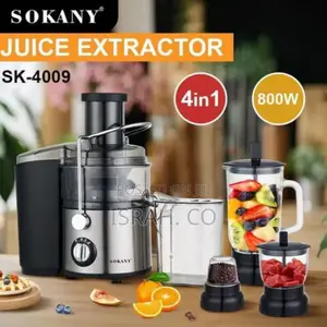Sokany 800w Juicer 2-Speed+ Pulse 4 in 1 Juice Extractor