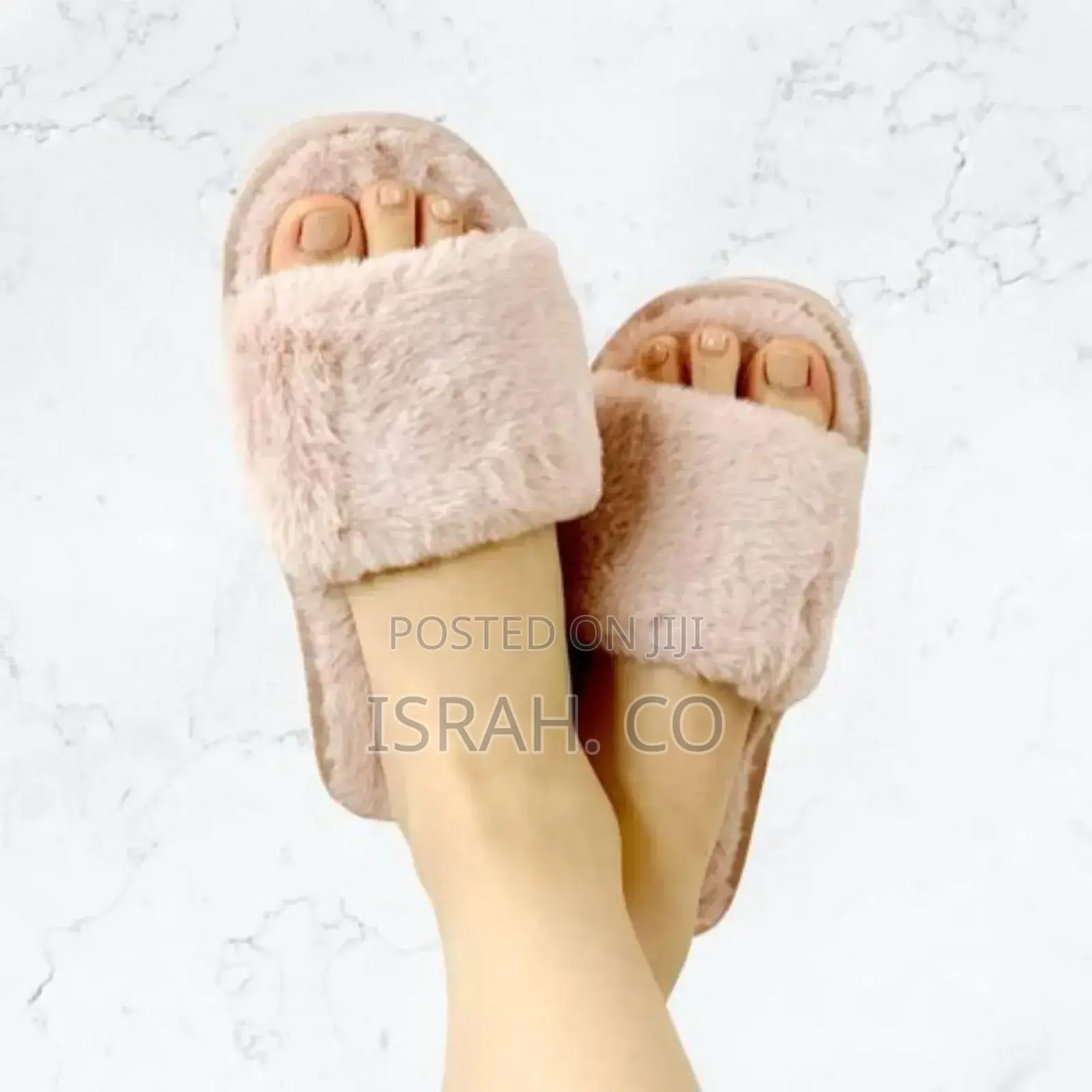 7-8 Open Toe Slides Warm Soft Fuzzy Fluffy Soft