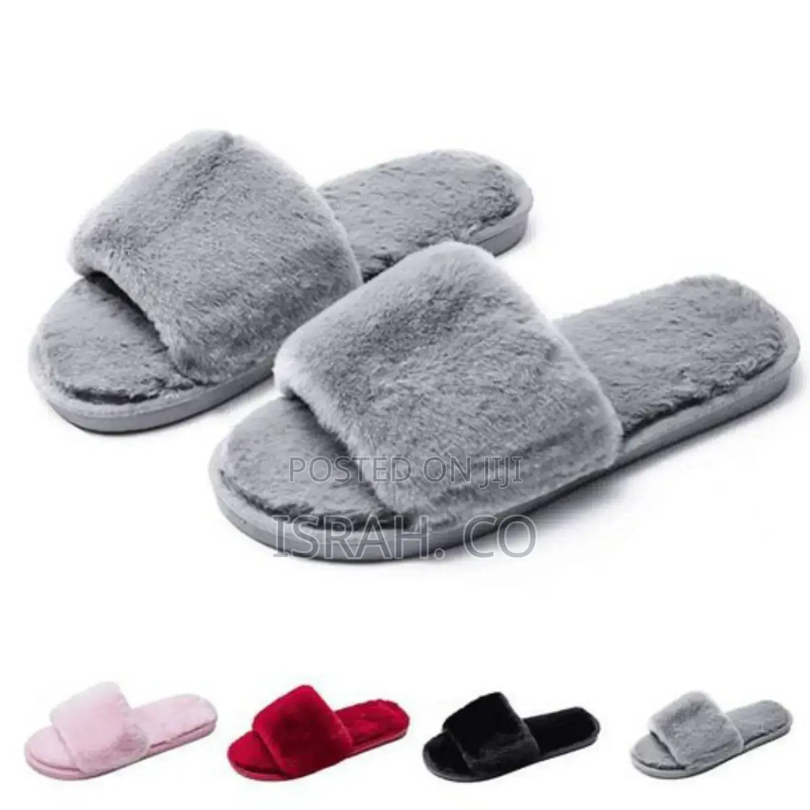 7-8 Open Toe Slides Warm Soft Fuzzy Fluffy Soft