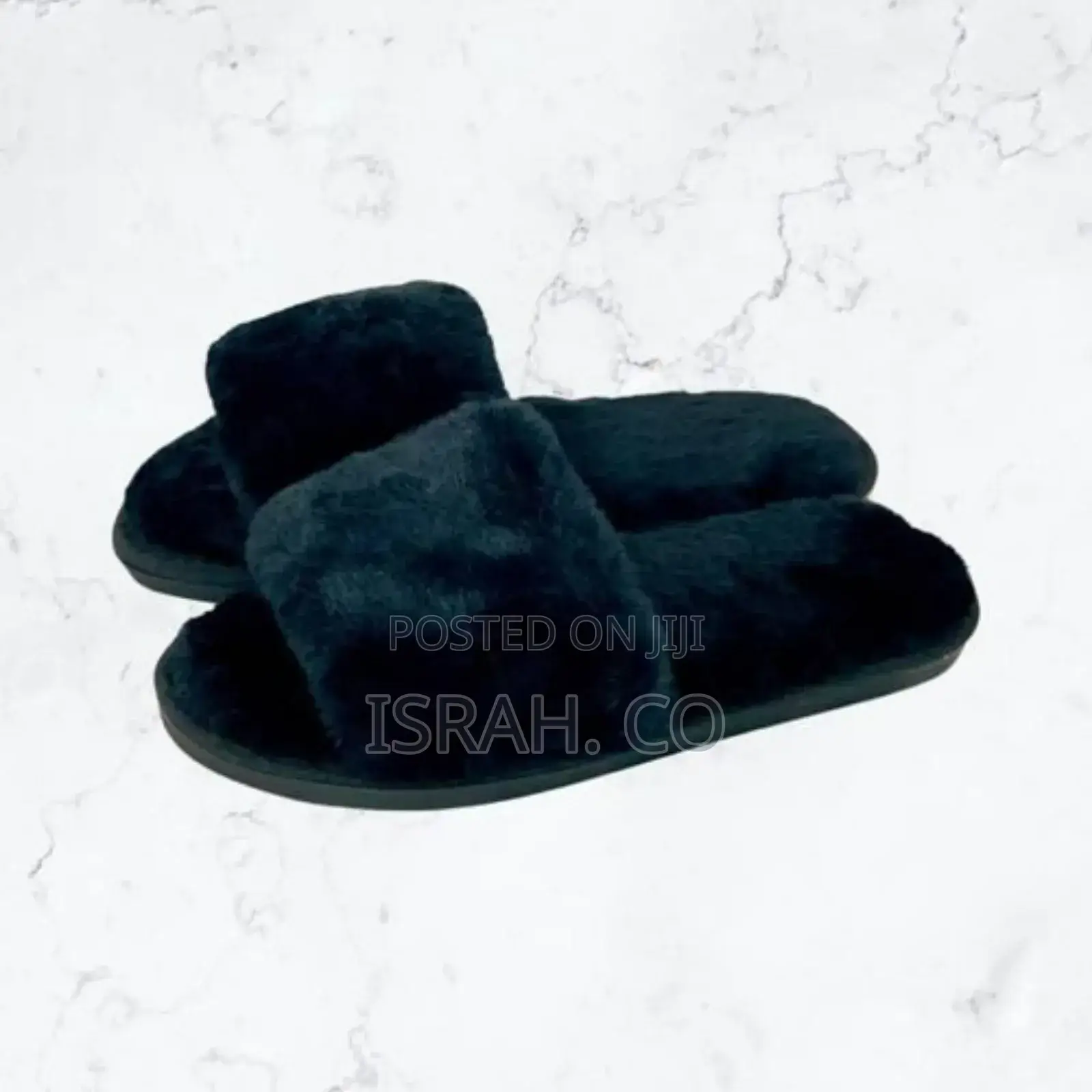 7-8 Open Toe Slides Warm Soft Fuzzy Fluffy Soft