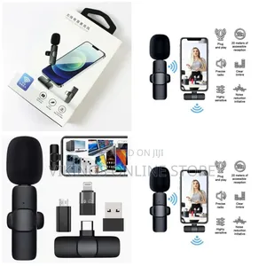 Bluetooth Wireless Microphone Type C, iPhone - Black