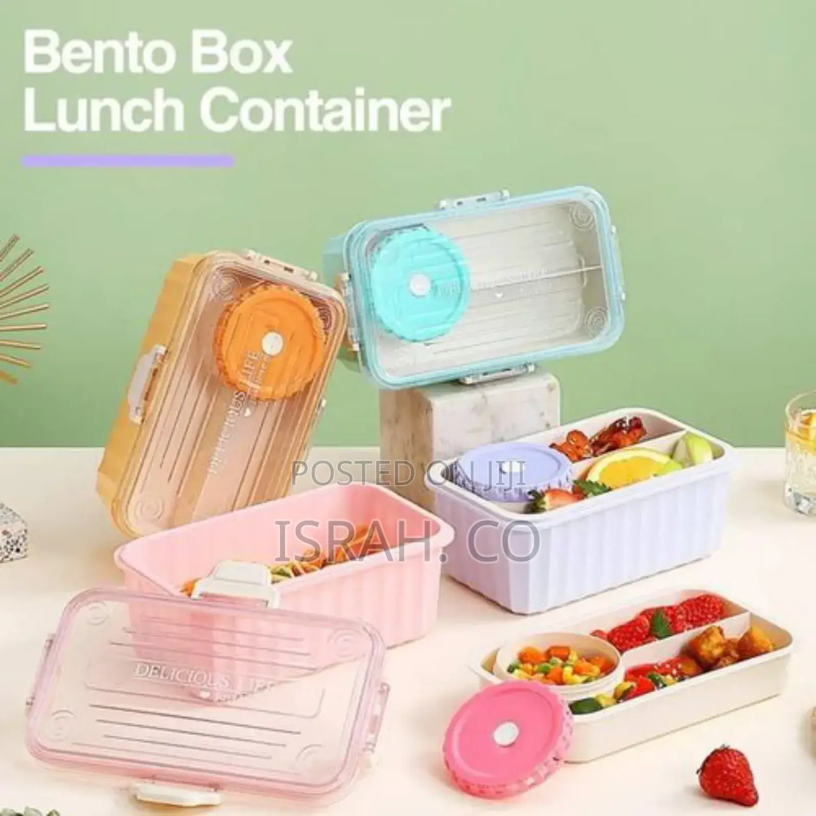 2.15l Leak-Proof Lunch Box With Grid Design Leak-Proof Bento