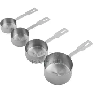 4pcs Measuring Cups Set Stainless Measure Spoons Cookware