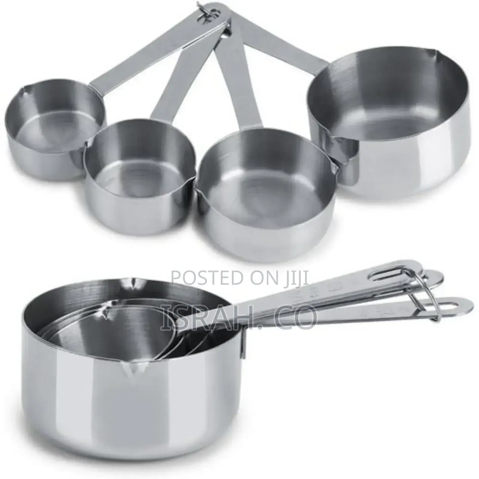 4pcs Measuring Cups Set Stainless Measure Spoons Cookware