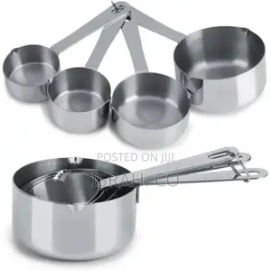 4pcs Measuring Cups Set Stainless Measure Spoons Cookware