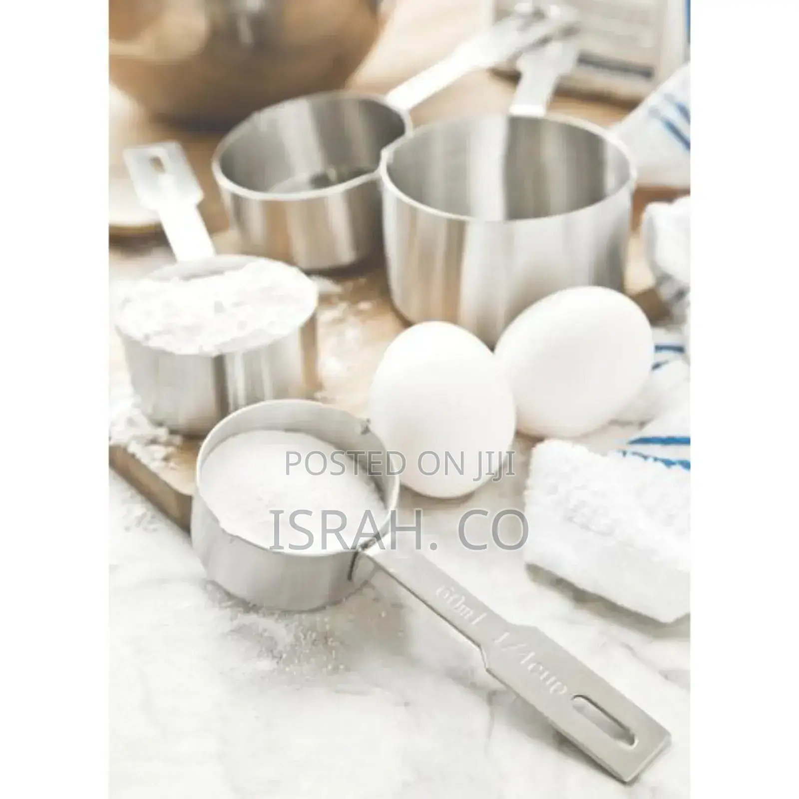 4pcs Measuring Cups Set Stainless Measure Spoons Cookware