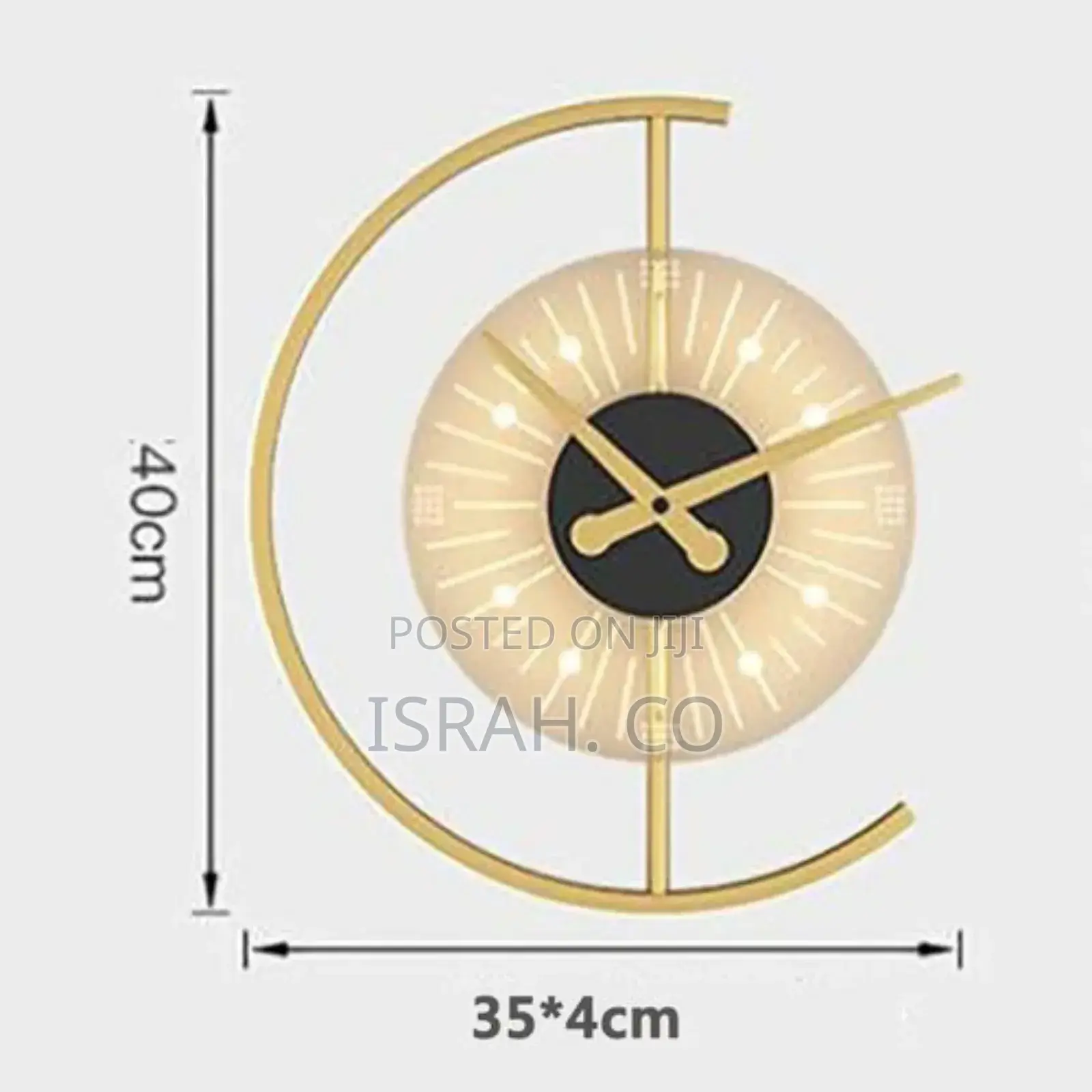 Luminous Wall Clock Lamp, Led Silent Battery Operated