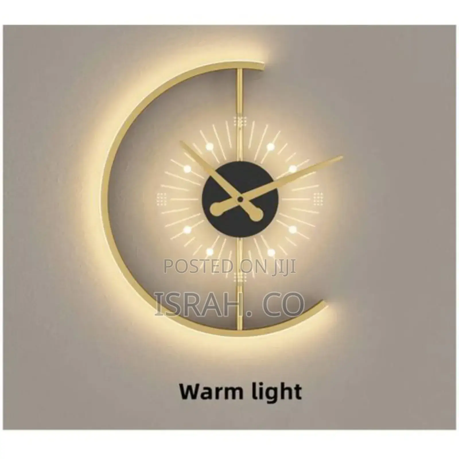 Luminous Wall Clock Lamp, Led Silent Battery Operated