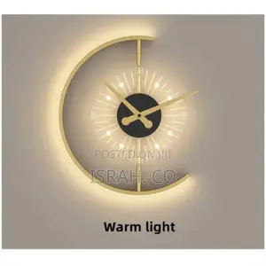 Luminous Wall Clock Lamp, Led Silent Battery Operated
