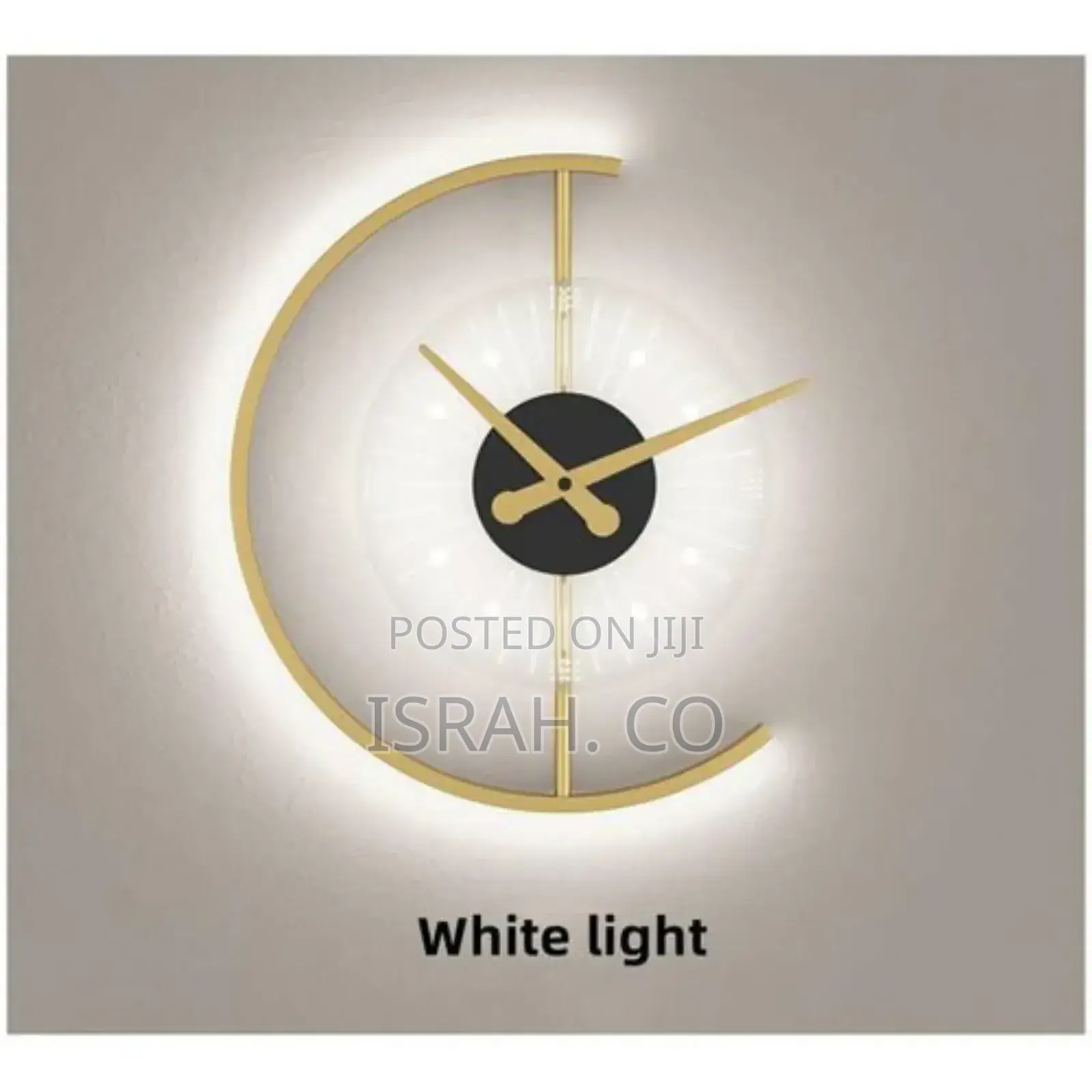 Luminous Wall Clock Lamp, Led Silent Battery Operated
