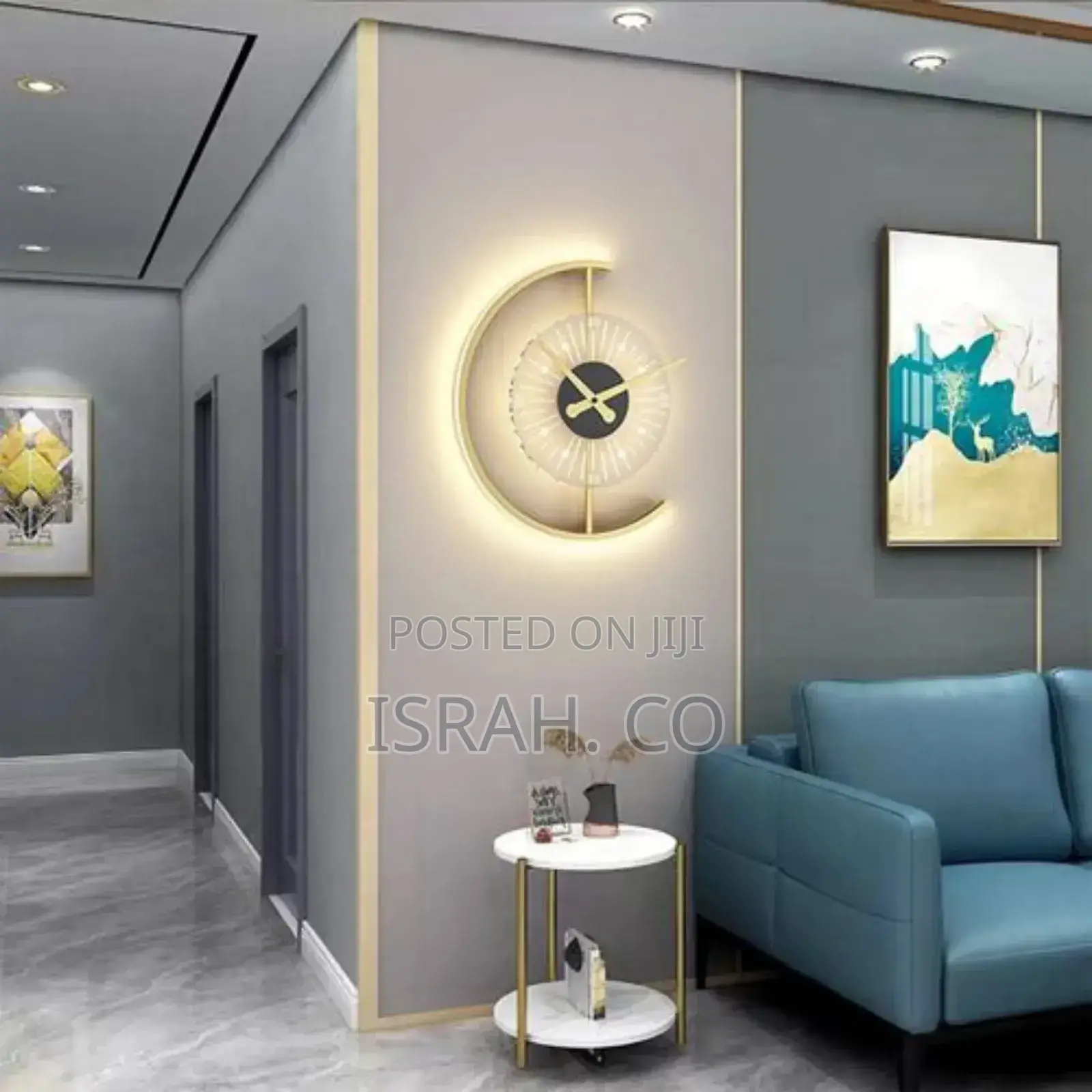 Luminous Wall Clock Lamp, Led Silent Battery Operated