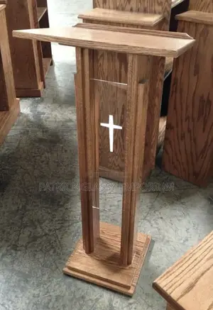 Brown Wooden Podium