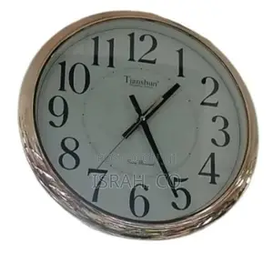 Tianshun Luxury Modern Wall Clock Round Shape 3d Numerals