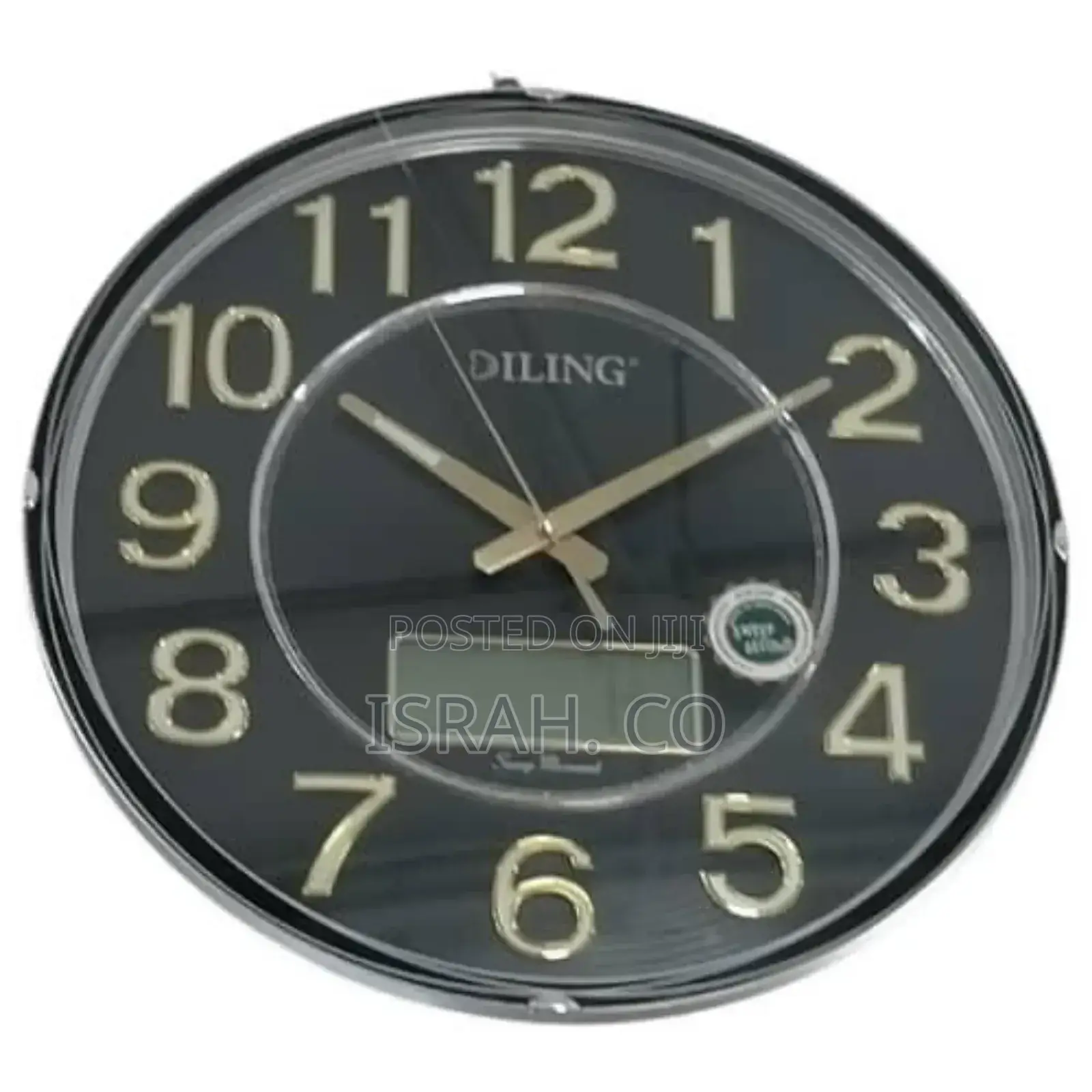 Diling Luxury Modern Wall Clock Round Shape 3d Digital