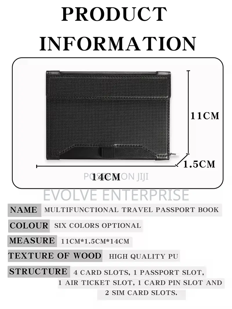 Travel Passport Wallet Card Holder