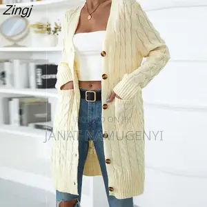 Long Open Buttoned Sweaters Available