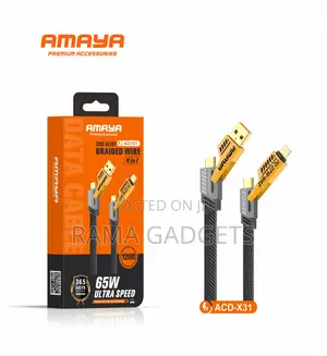 Acd-X31 Data Cable Drag 1.2m Micro, Type C, Lighting 4-in-1