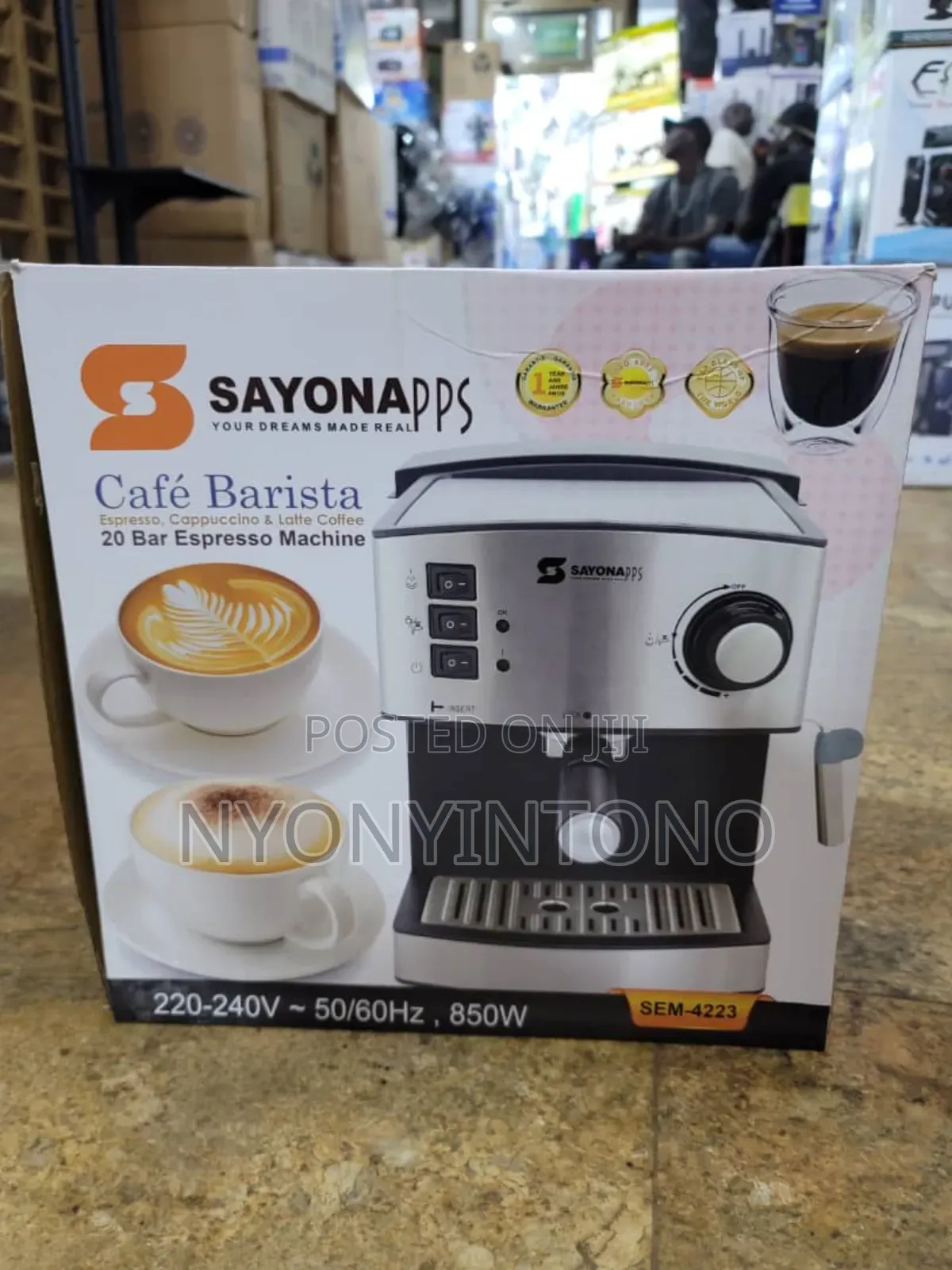 Sayona 20bar Coffee and Espresso Machine